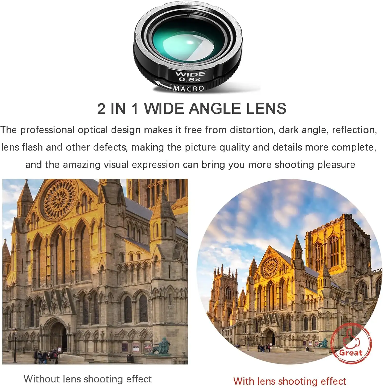 BNIFI Phone Camera Lens Kit Upgraded Version Telephoto 28X Wide Angle 0.6X Macro 20X Fisheye 198° - 81iMI9R987L._AC_SL1500_